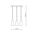 Light Prestige Solin 3 wiszaca linia szara E27 szary LP-181/3L GR