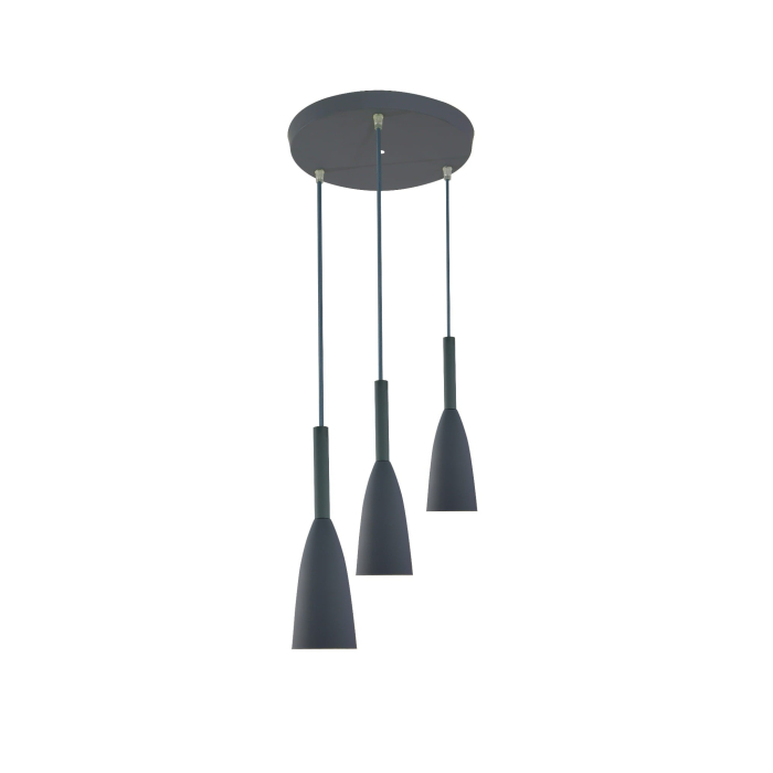 Light Prestige Solin 3 wisząca szara E27 szary LP-181/3P GR