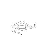Light Prestige Metis 1 podtynkowa czarna GU10 czarny LP-2780/1RS BK
