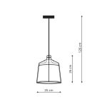 Light Prestige Dritto wisząca mała biała E27 biały LP-123/1P S WH