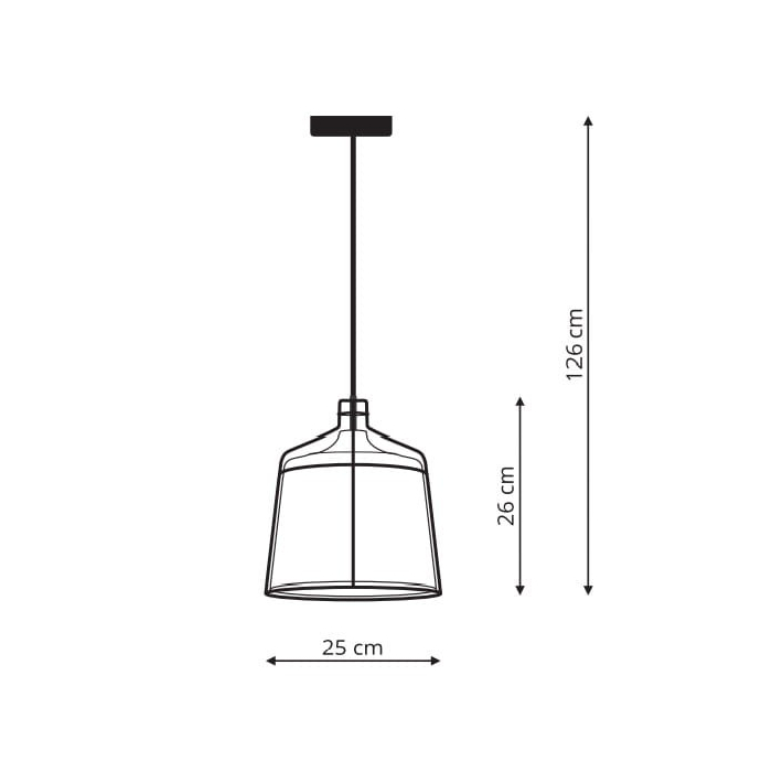 Light Prestige Dritto wisząca mała biała E27 biały LP-123/1P S WH