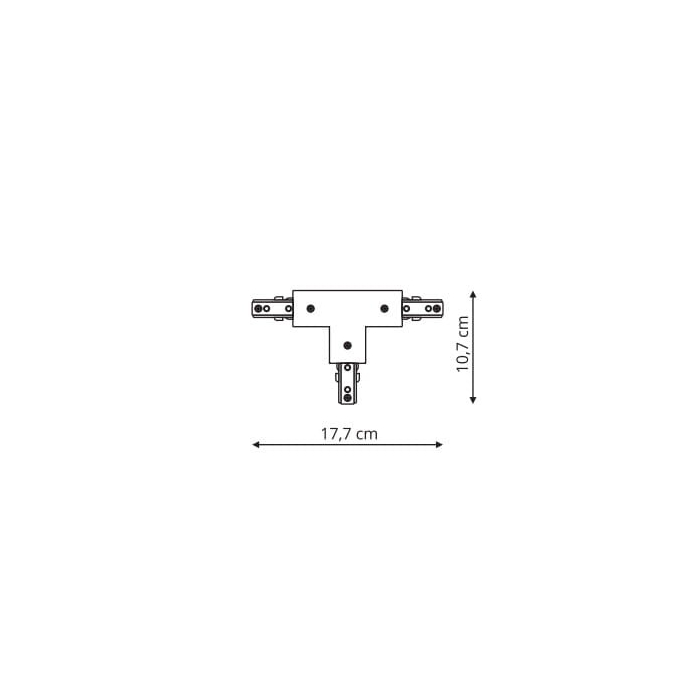 Light Prestige Łącznik T czarny do szynoprzewodów 1F czarny LP-553 BK