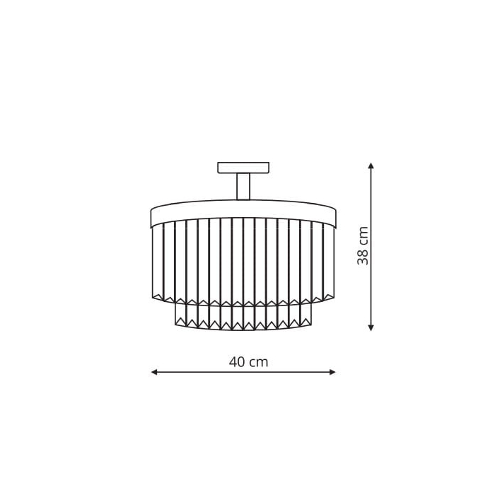 Light Prestige Vetro plafon E14 transparentny/chrom LP-2910/4C