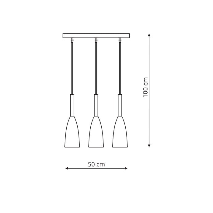 Light Prestige Solin 3 wisząca linia czarno/złota E27 czarny/złoty LP-181/3L BK/GD