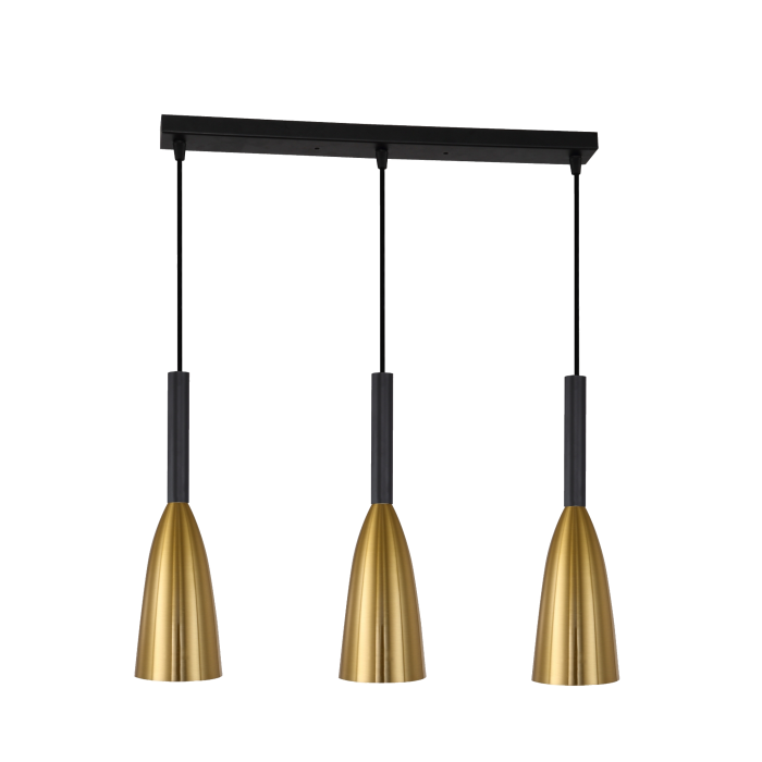 Light Prestige Solin 3 wisząca linia złota E27 złoty/czarny LP-181/3L GD