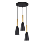 Light Prestige Solin 3 wisząca talerz czarno/złota E27 czarny/złoty LP-181/3P BK/GD