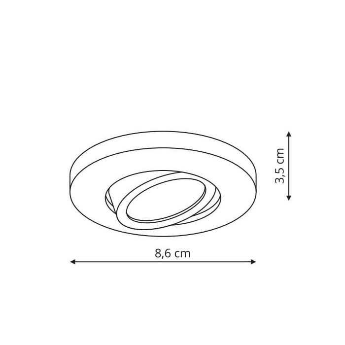 Light Prestige Lagos oczko podtynkowe okrągłe ruchome czarne IP20 GU10 czarny LP-440/1RS BK movable