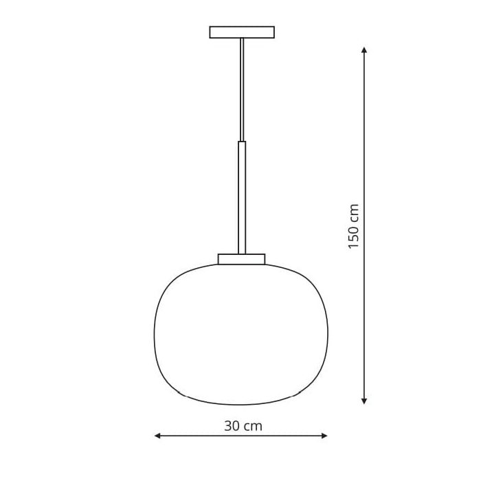 Light Prestige Jukon wisząca E27 biały LP-052/1P