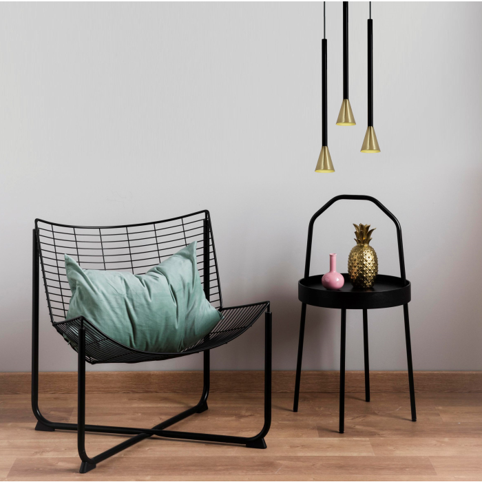 Light Prestige Arizona wisząca czarny/zloty GU10 czarny + złoty LP-074/1P BK/GD