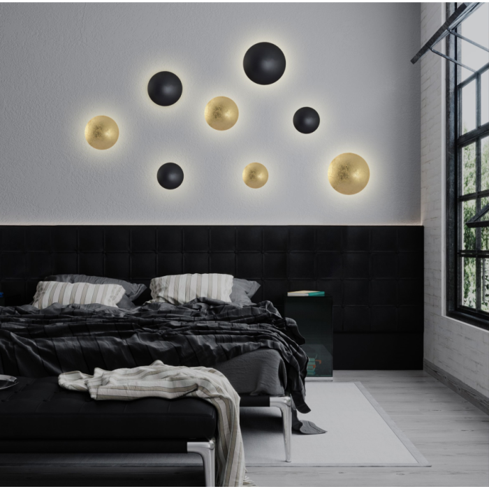 Light Prestige Platillo plafon duży czarny LED czarny LP-8102/1C-18W BK