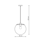 Light Prestige Puerto wisząca duża złota E27 złoty LP-004/1P L GD