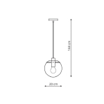 Light Prestige Puerto wisząca mała złota E27 złoty LP-004/1P S GD