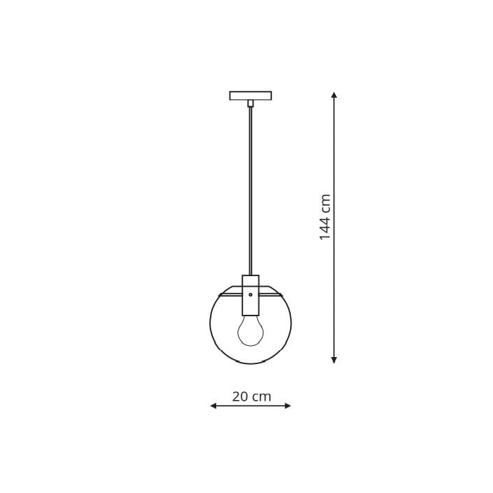 Light Prestige Puerto wisząca mała złota E27 złoty LP-004/1P S GD