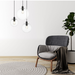 Light Prestige Puerto wisząca średnia czarna E27 czarny LP-004/1P M BK