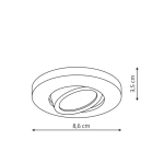 Light Prestige Lagos oczko ruchome czarne IP65 GU10 czarny LP-4425/1RM BK