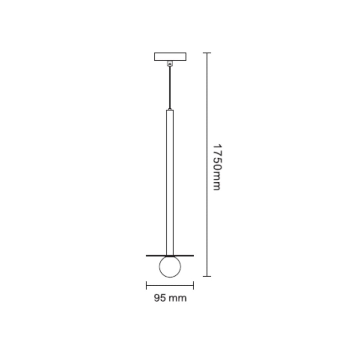 Light Prestige Bolita duża wisząca złota G9 złoty LP-048/1PL GD