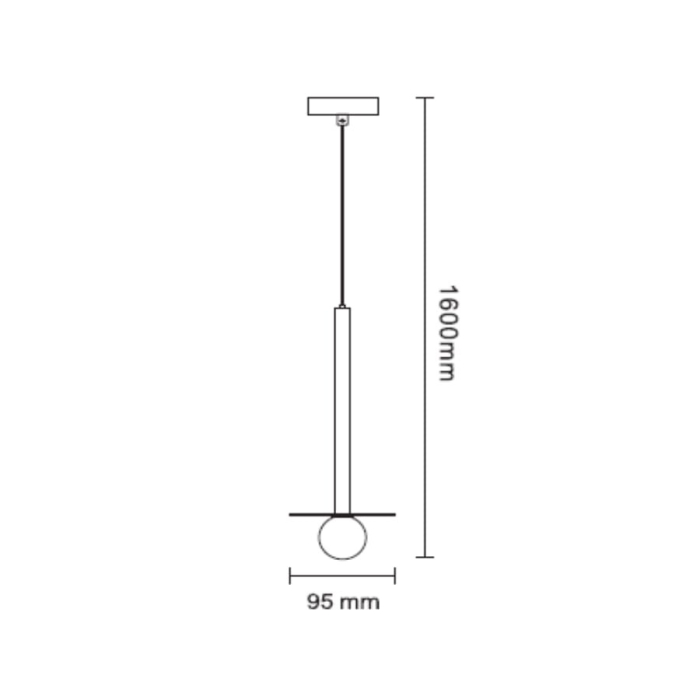 Light Prestige Bolita mała wisząca różowe złoto G9 różowe złoto LP-048/1PS GR