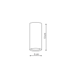 Light Prestige Manacor oczko białe z czarnym ringiem 13 cm GU10 biały LP-2323/1D - 130 WH/BK
