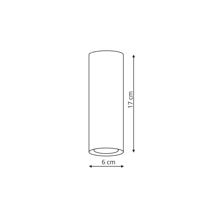 Light Prestige Manacor oczko czarne z białym ringiem 17 cm GU10 czarny LP-232/1D - 170 BK/WH