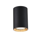 Light Prestige Manacor oczko czarne ze złotym ringiem 9 cm GU10 czarny LP-232/1D - 90 BK/GD