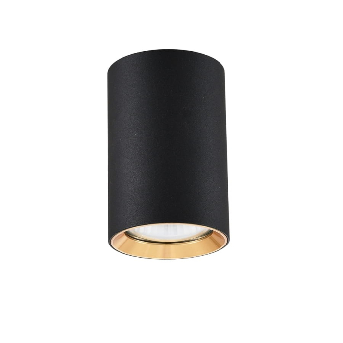 Light Prestige Manacor oczko czarne ze złotym ringiem 9 cm GU10 czarny LP-232/1D - 90 BK/GD