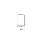 Light Prestige Manacor oczko białe ze złotym ringiem 9 cm GU10 biały LP-232/1D - 90 WH/GD