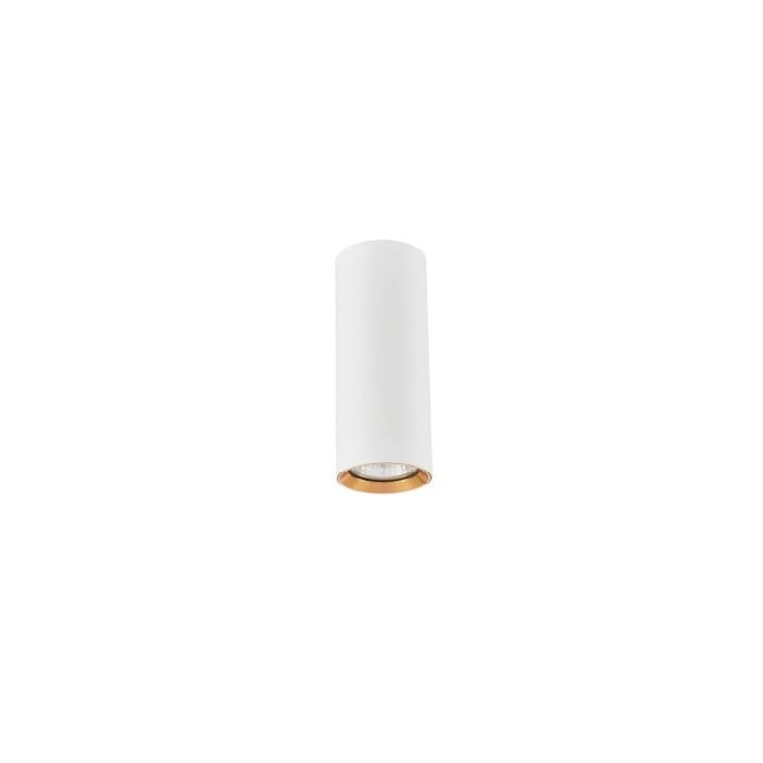 Light Prestige Manacor oczko białe ze złotym ringiem 13 cm GU10 biały LP-232/1D - 130 WH/GD