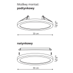 Light Prestige York plafon 2 w 1 3000K czarny LED czarny LP-330/1C 3BK