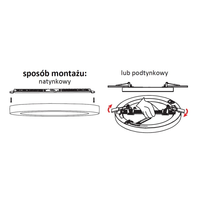 Light Prestige York plafon 2 w 1 3000K czarny LED czarny LP-330/1C 3BK