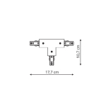 Light Prestige Łącznik T 3F biały  LP-553/3F WH