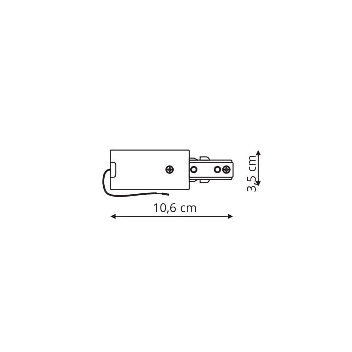 Light Prestige Zasilanie końcowe 3F białe  LP-555/3F WH