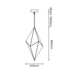 Light Prestige Konstelacja pionowa wisząca G9 czarny / dymny LP-055/1P BK