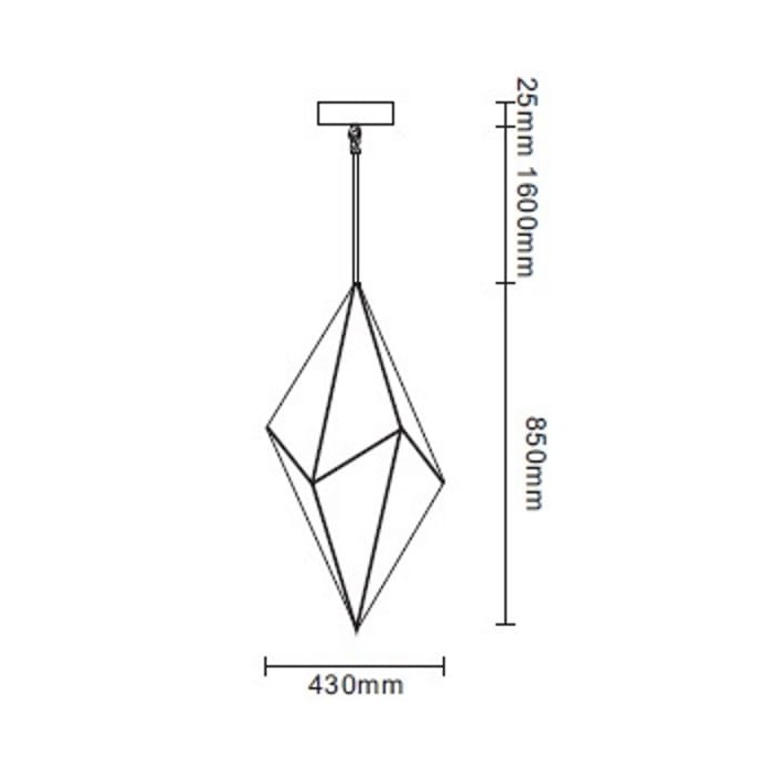Light Prestige Konstelacja pionowa wisząca G9 czarny / dymny LP-055/1P BK