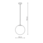 Light Prestige Palla wisząca chrom E27 srebrny/transparentny LP-2844/1P CH