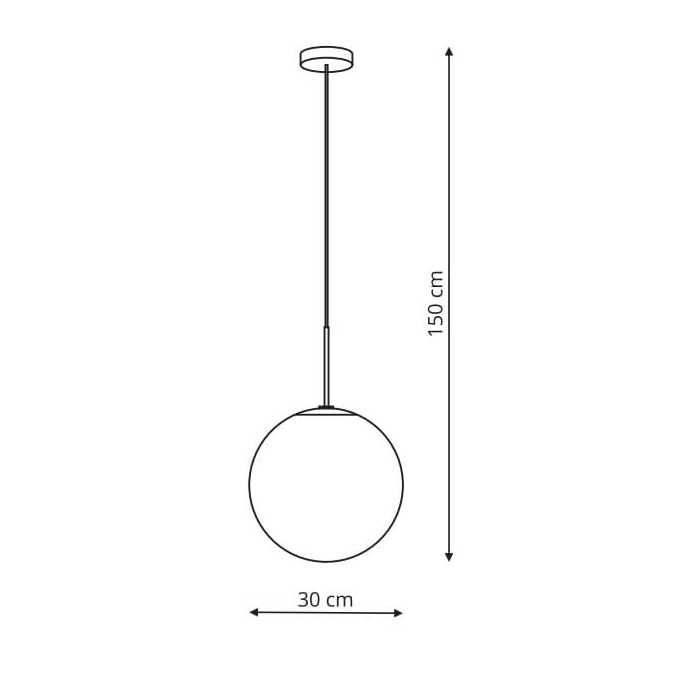 Light Prestige Palla wisząca chrom E27 srebrny/transparentny LP-2844/1P CH