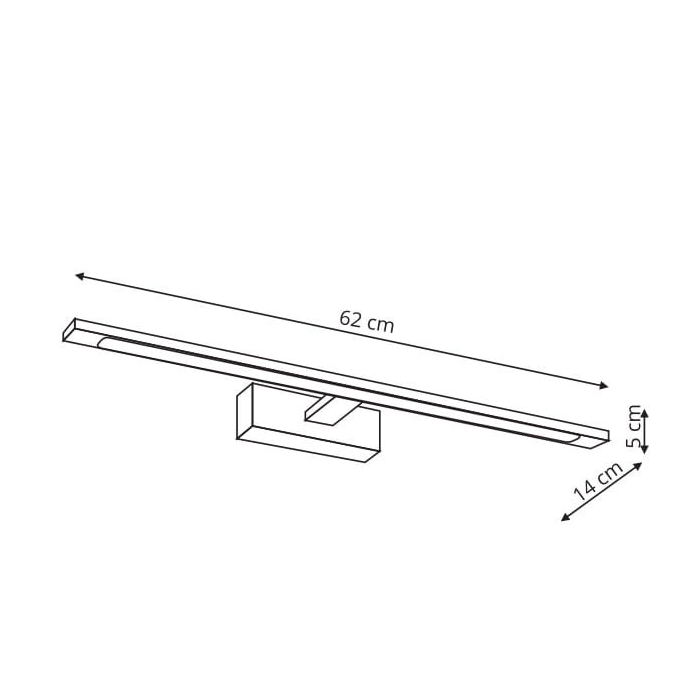 Light Prestige Isla kinkiet złoty duzy z IP44 3000K LED złoty GS-LWB-20W/3 GOLD