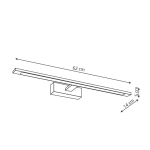 Light Prestige Isla kinkiet biały duży z IP44 3000K LED biały GS-LWB-20W/3 WH
