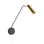 Light Prestige Futuro 1 kinkiet złoty/czarny z wysięgnikiem GU10 czarny/złoty LP-17001/1WL GD/BK