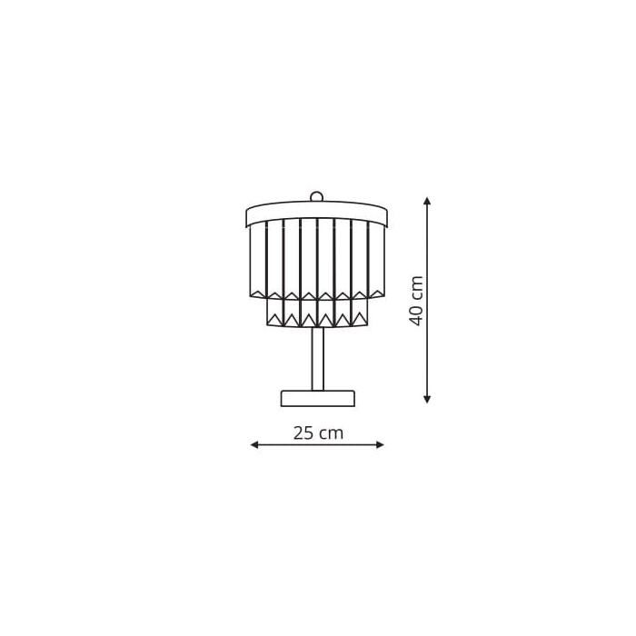 Light Prestige Vetro biurkowa E14 transparentny/srebrny LP-2910/1T