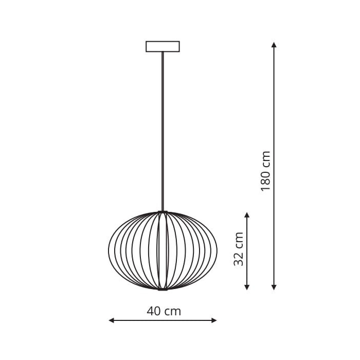 Light Prestige Treviso wisząca mała czarna LED czarny LP-798/1P S BK