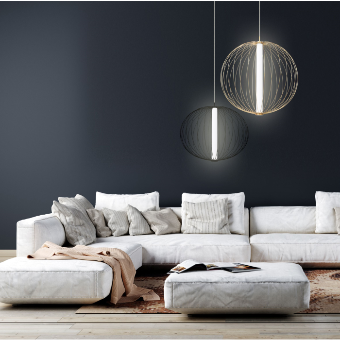 Light Prestige Treviso wisząca mała czarna LED czarny LP-798/1P S BK