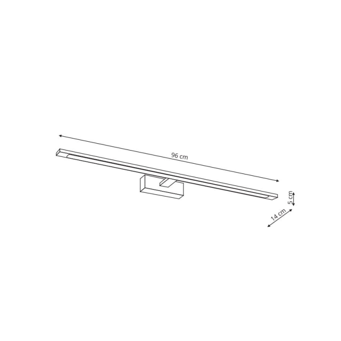 Light Prestige Isla kinkiet czarny XXL z IP44 LED czarny GS-LWB-32W BK